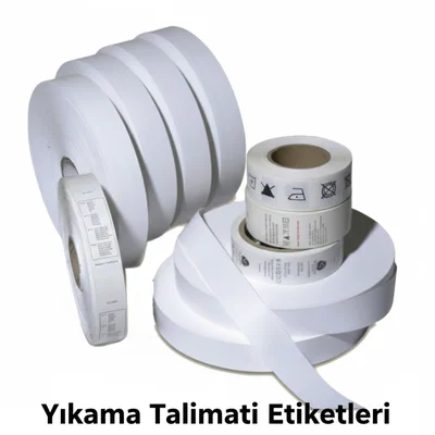 Tekstil Yıkama Talimatı Etiketleri - Emek Baskı Tasarım Resim 1