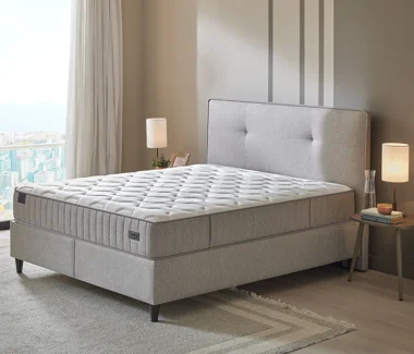 Hybrid Rest 3'lü Set | Yatak Baza Başlık, 090x190 cm | Kahve - 14201