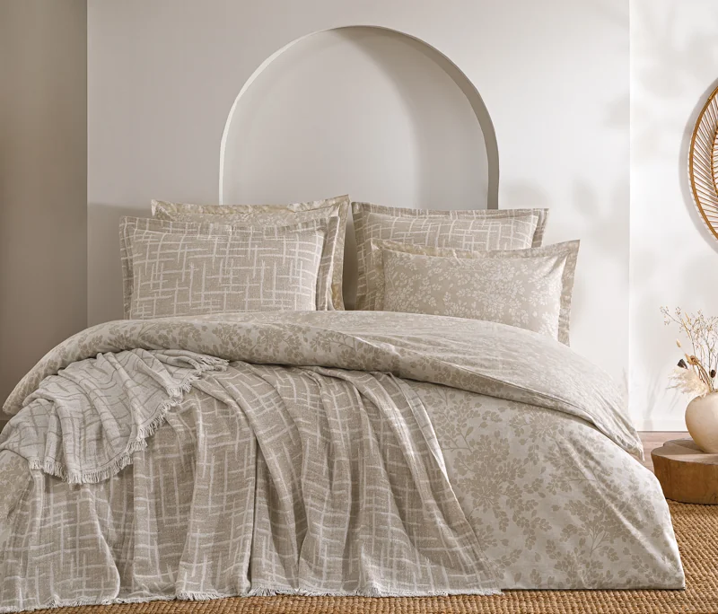Aravani | Çift Kişilik 200x220 cm | Bej - Konforlu ve Kaliteli Puffy Ürünleri