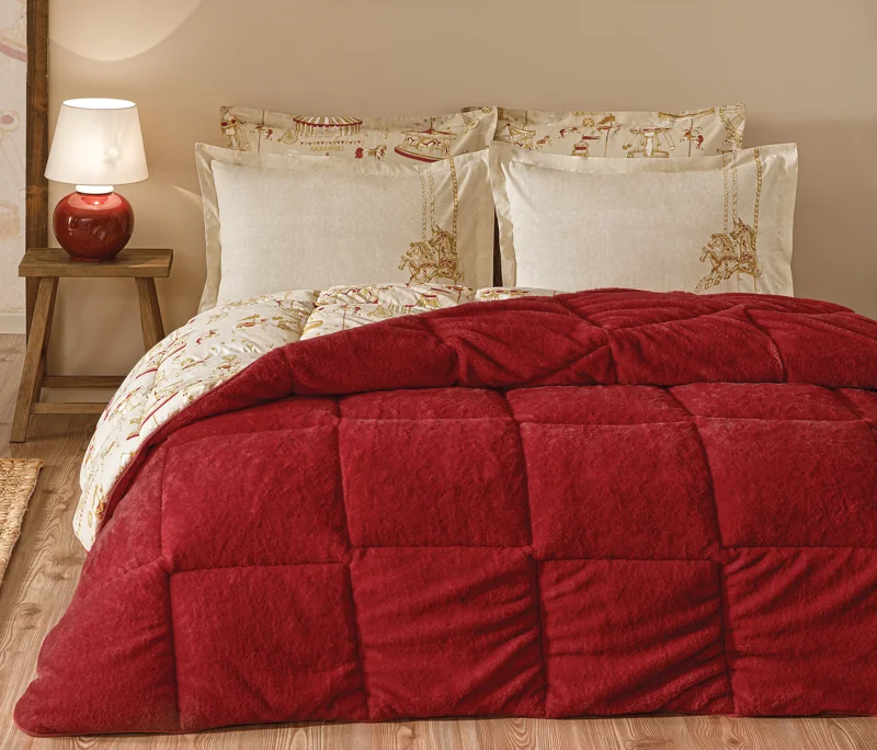 Cremon | Tek Kişilik 155x215 cm | Kırmızı - Konforlu ve Kaliteli Puffy Ürünleri