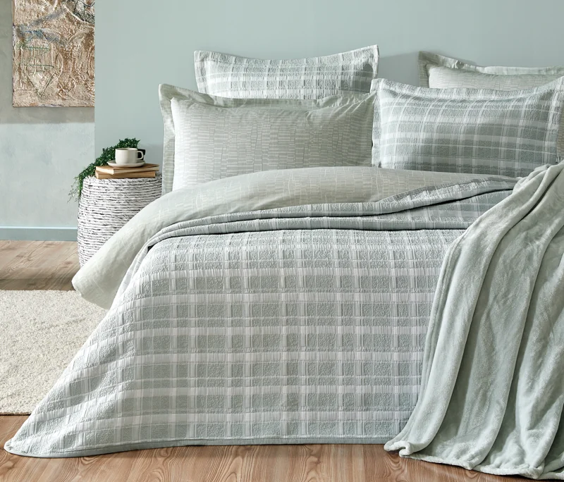Meona | Çift Kişilik 200x220 cm | Adaçayı - Konforlu ve Kaliteli Puffy Ürünleri