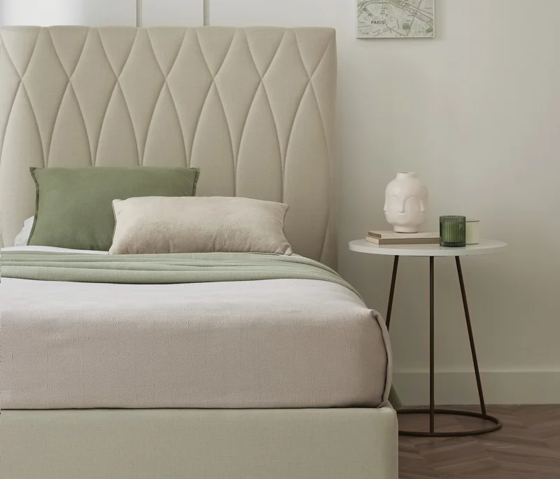 Orva | Baza, 100x200 cm | Krem - 11122 + Zeus New | Başlık, 100 cm | Krem - 11122 Detay Resim