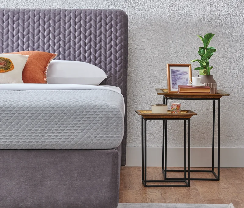 Orva | Baza, 160x200 cm | Gri - 11119 + Talis | Başlık, 160 cm | Gri - 11119 Detay Resim