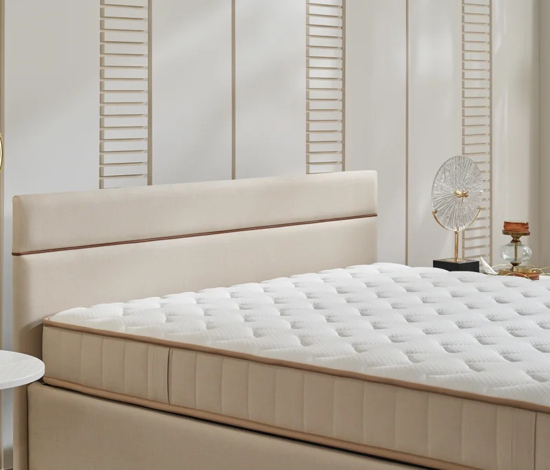 Orva | Baza, 90x190 cm | Krem - 11122 + Lipa | Başlık, 90 cm | Krem - 11122 Detay Resim
