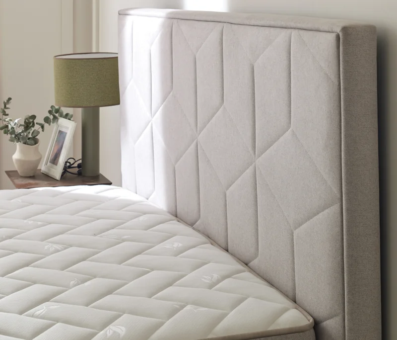 Revien | Baza, 100x200 cm | Açık Bej - 18205 + Double Support | Başlık, 100 cm | Açık Bej - 18205 Detay Resim