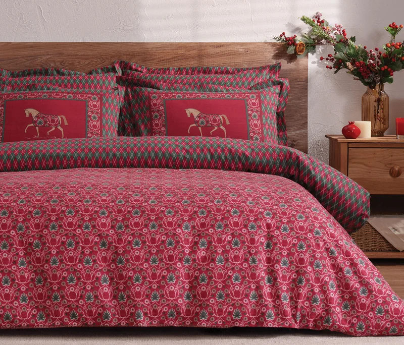 Sanna | Çift Kişilik 200x220 cm | Kırmızı - Konforlu ve Kaliteli Puffy Ürünleri