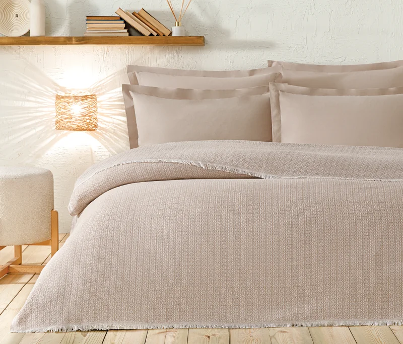 Soren | Çift Kişilik 200x220 cm | Bej - Konforlu ve Kaliteli Puffy Ürünleri