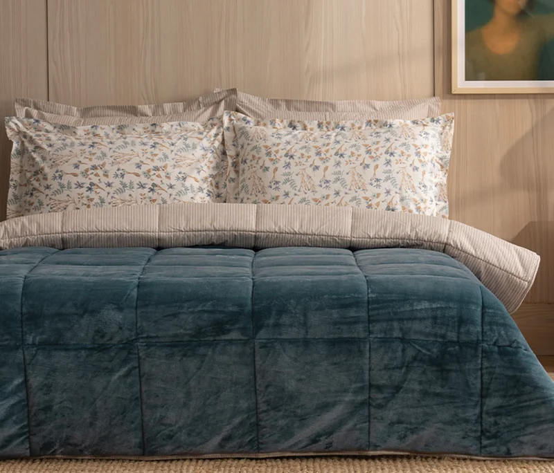 Wels | Tek Kişilik 155x215 cm | Mavi - Konforlu ve Kaliteli Puffy Ürünleri